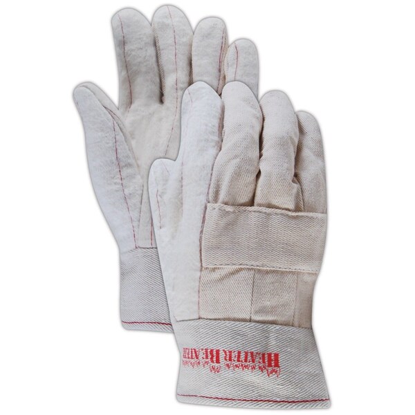 Magid Textile Gloves, Cotton, Band Top Cuff Natural, Men's Jumbo (Fits XL), 12 PK 597JKBT - main
